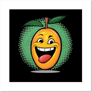 Funny laughing mango image Posters and Art